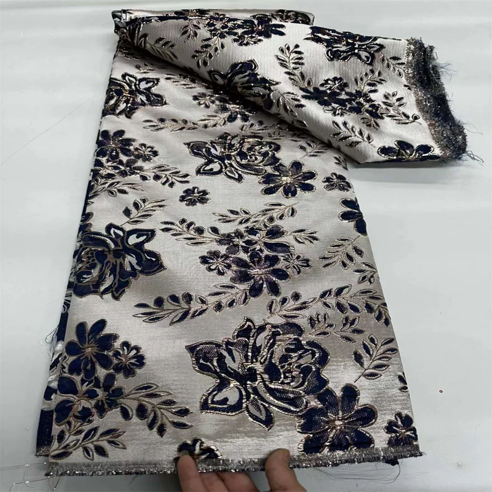 2024 новейшая элегантная жаккардовая кружевная ткань с французской парчой