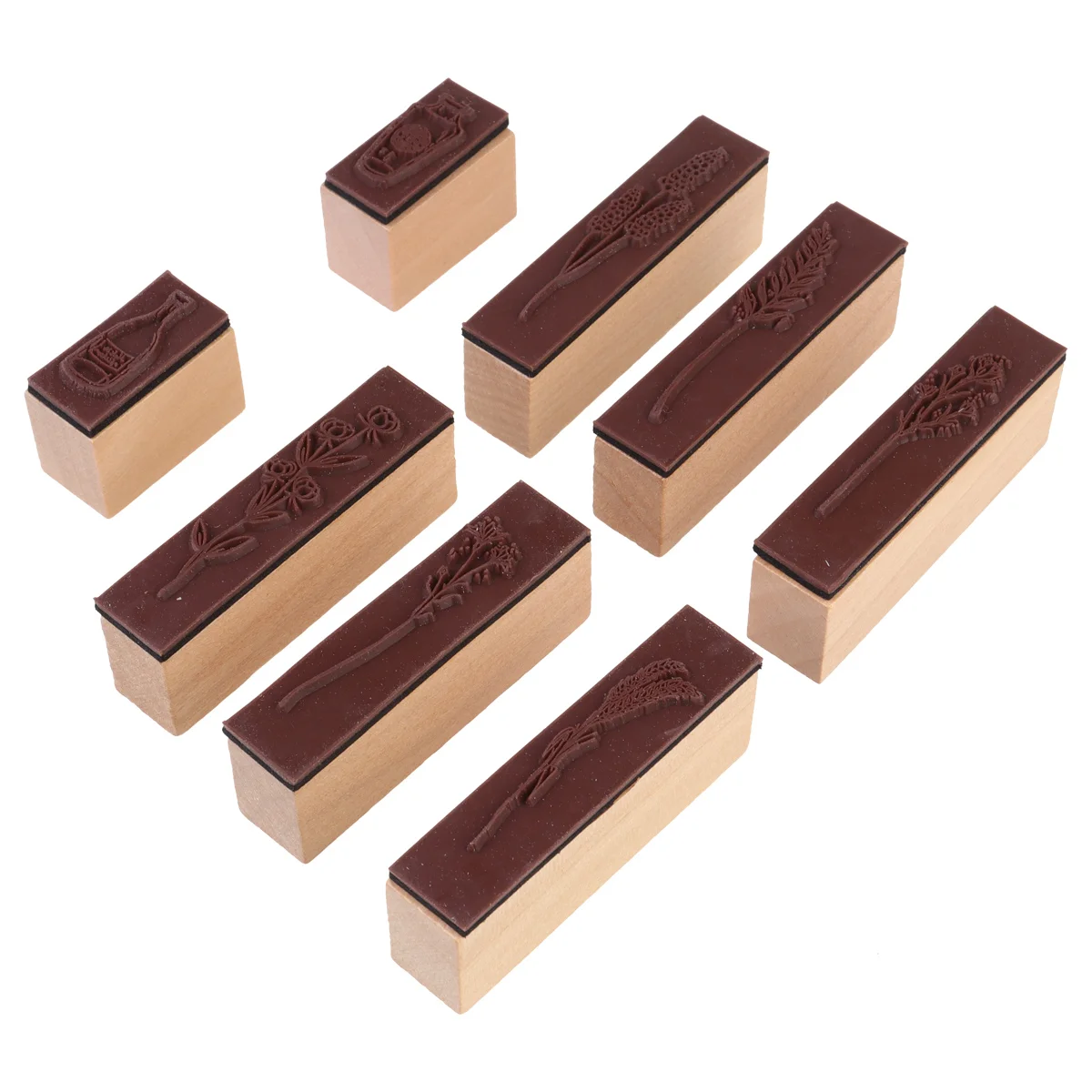 

Rubber Stamp Set Woodenink Stamps Wood Diymaking Scrapbook Retrochildrenskids Flower Craft Stampers Toddler Decorative Seal