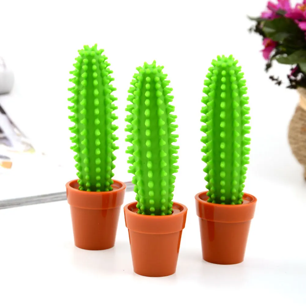

Black Ink Funny Multifunction For Student Mini Portable Ballpoint Pen Cartoon Cactus Potted Cute Teacher Stationery Supplies