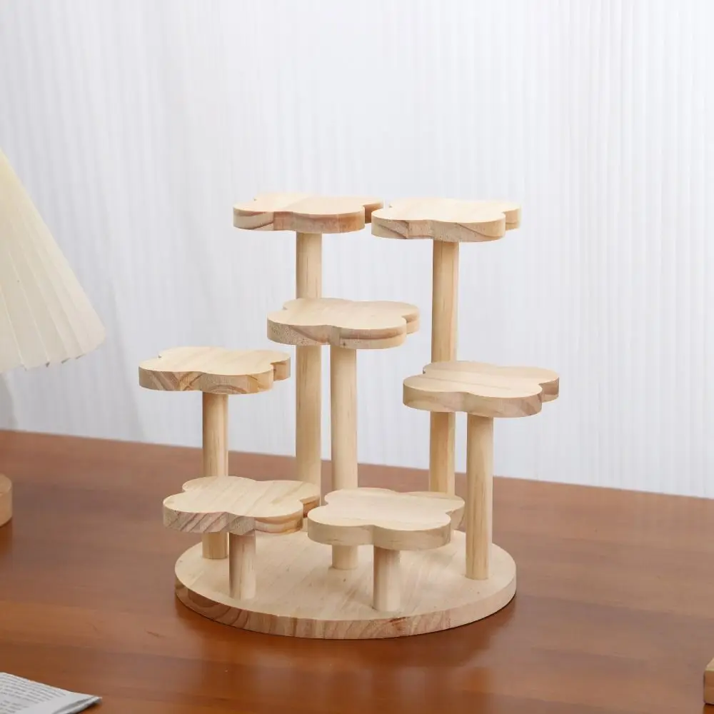 Многофункциональная многоуровневая деревянная полка для хранения декоративная