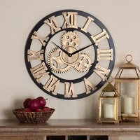 retro clocks wall home decor wooden clocks living room decoration 3d luxury watches home interior reloj de pared