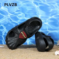 plvzb children sandals lightweight non slip boys girls sandals anti collision closed toe kids beach shoes child summer shoes