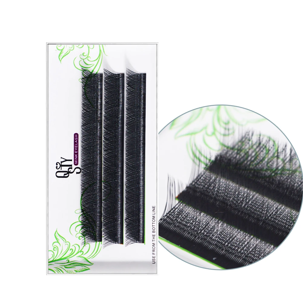 

QSTY FunMix YY Shape C Curl Hand-woven Faux Mink Eyelashes Japanese-style Mesh Surround Lashes Natural Soft High Quality