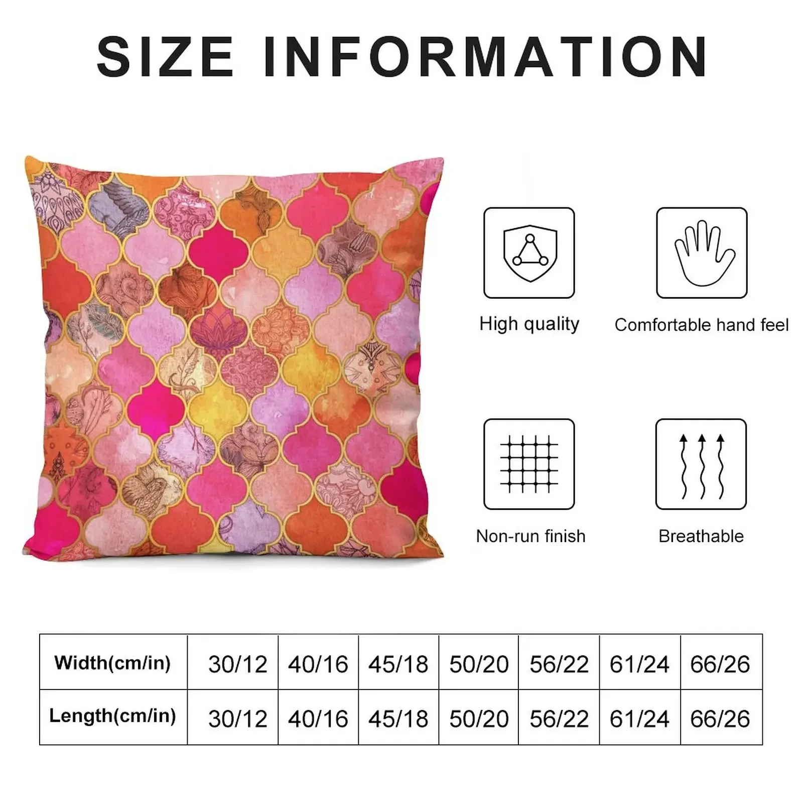 Ярко-розовый золотой мандариновый и темно-серый декоративный узор из