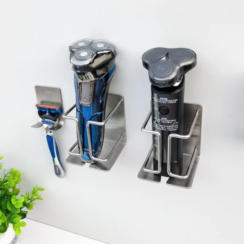 

Электробритва держатель, нержавеющая сталь, перфорированная настенная стойка для хранения скребков и стеллаж для хранения в ванной комнате