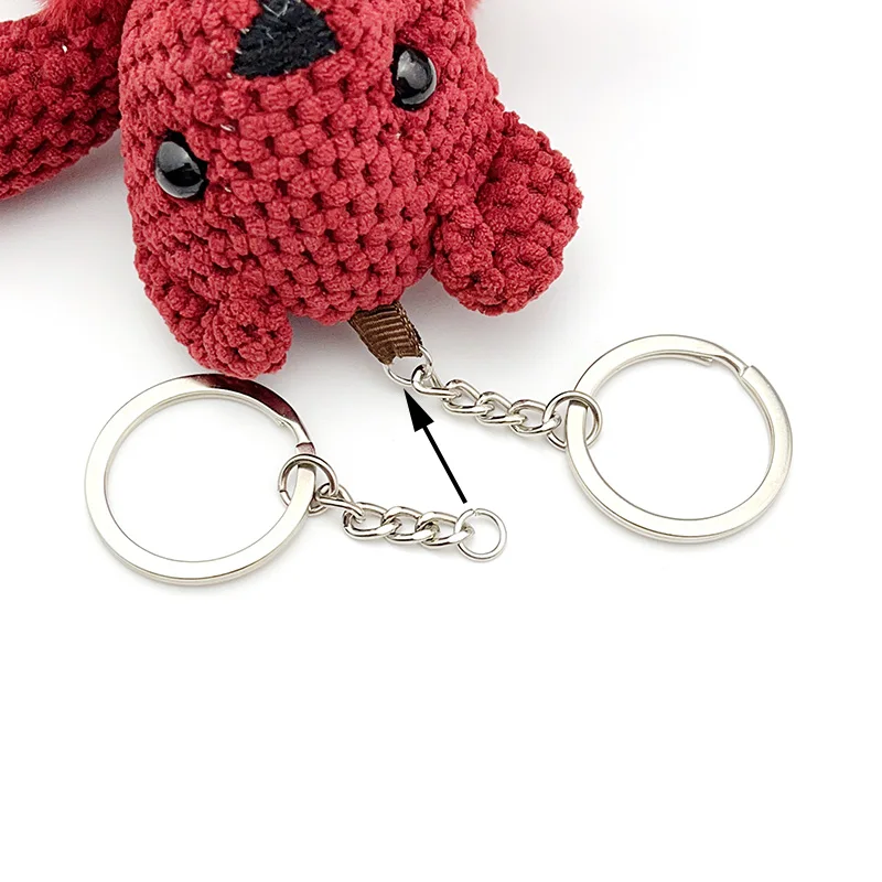 10-20Pcs Key Ring Key Chain 30mm Round Flat Wire Open Ring Metal Key Rings for DIY Jewelry Toy Pendant Making Found Wholesale