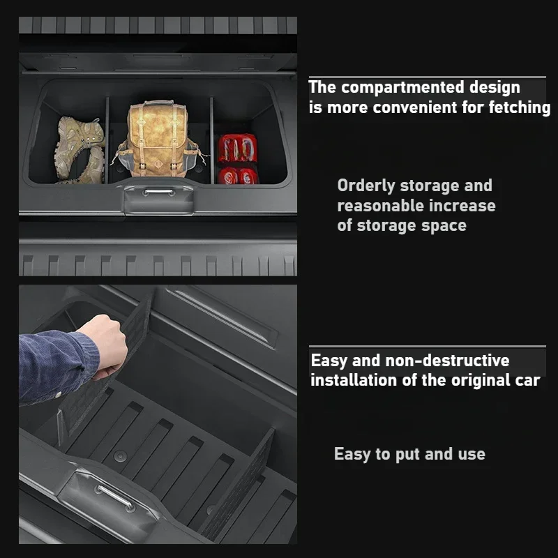 Задний банпер автомобиля нижняя перегородка для хранения Tesla Cybertruck 2024-2025 заднего