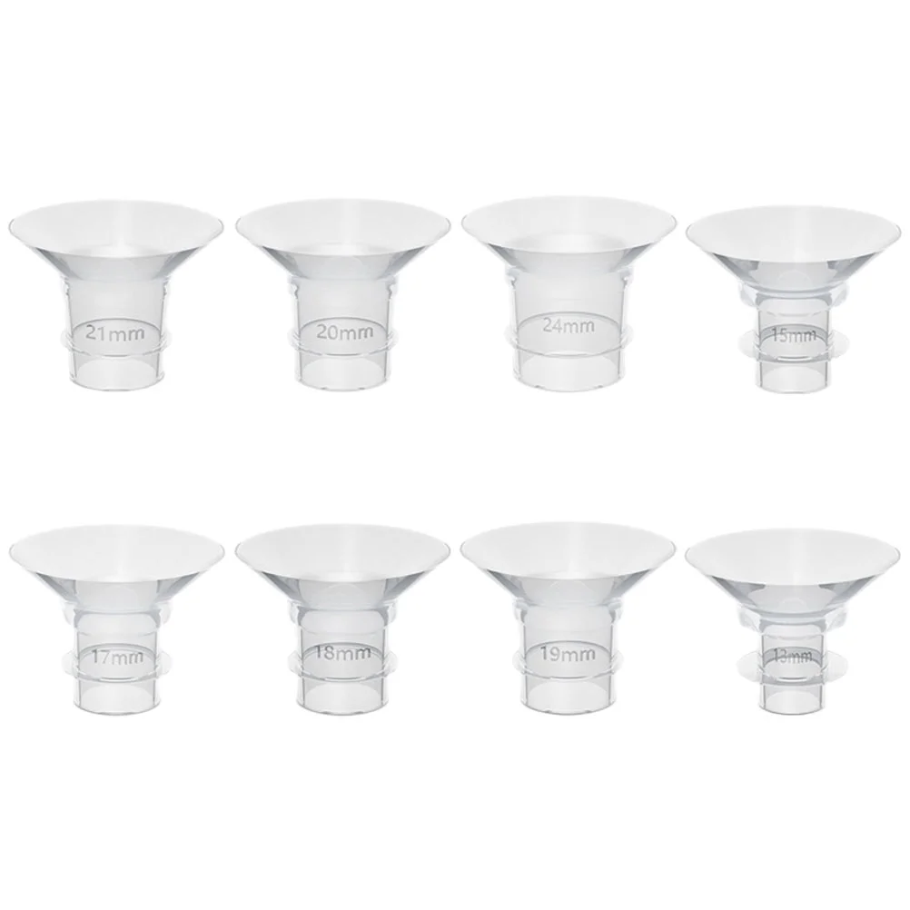 

8 Pcs An Fittings Flange Inserts 21mm 13mm Converter Wearable Breast Pump Silicone Silica 8mm Mother 17mm