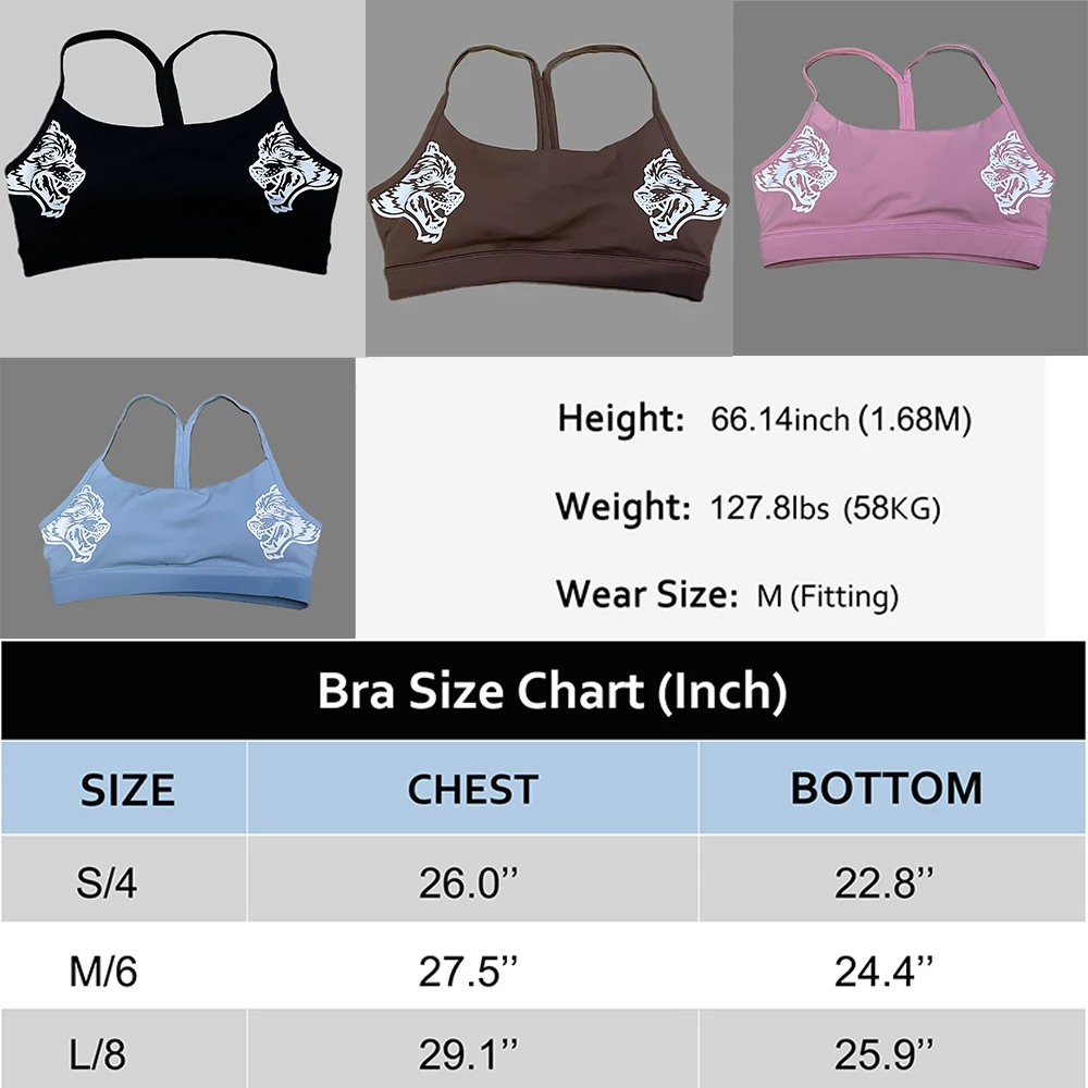 Darc Sport Bras Womens Wolves Sports Bra Darksport Gym Fitness Push Up Tank Top Women Fashion Cross Yoga Elastic Underwear