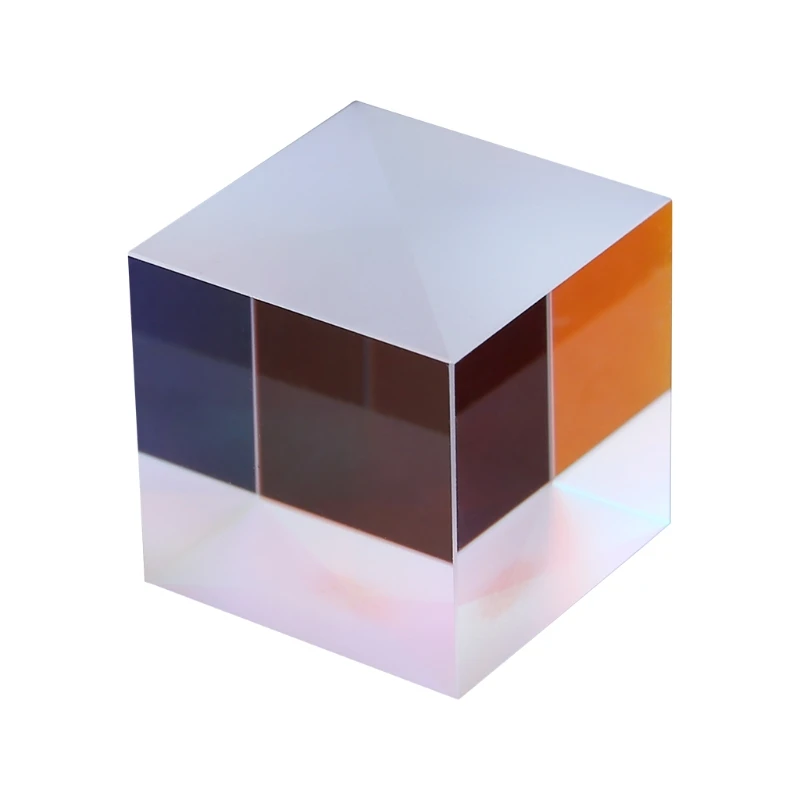 

Upgraded Optical Glass Prism RGB Prism Colorful Combiner Splitter Cross Dichroic Cube RGB Prism Optical Glass Triangular