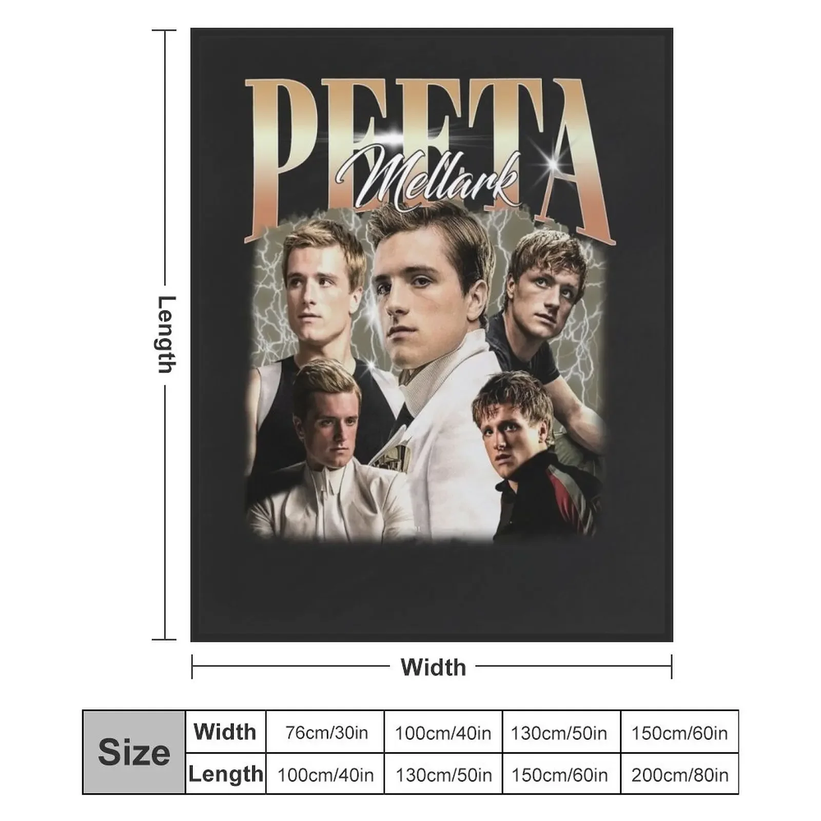 Винтажная толстовка Peeta Mellark унисекс, лимитированная серия, подарок, лучшая идея для подарка фанату, плед с изображением Питы Мелларка (art.: 3920dc27bf128) - 3920dc27bf128
