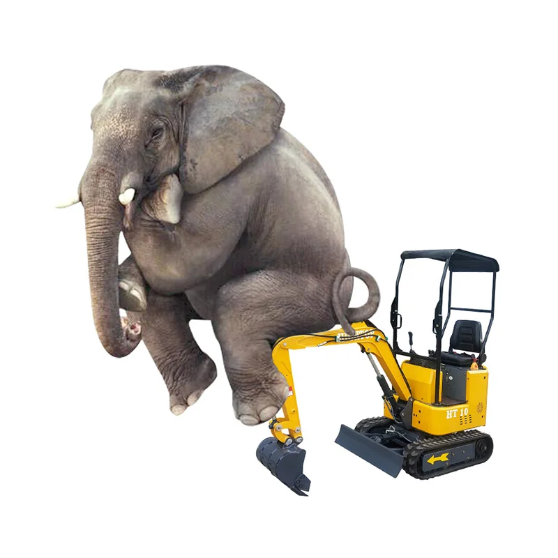 1ton Excavator Hydraulic Mini Digger for Construction Fish Pond Digging with Optional Attachment