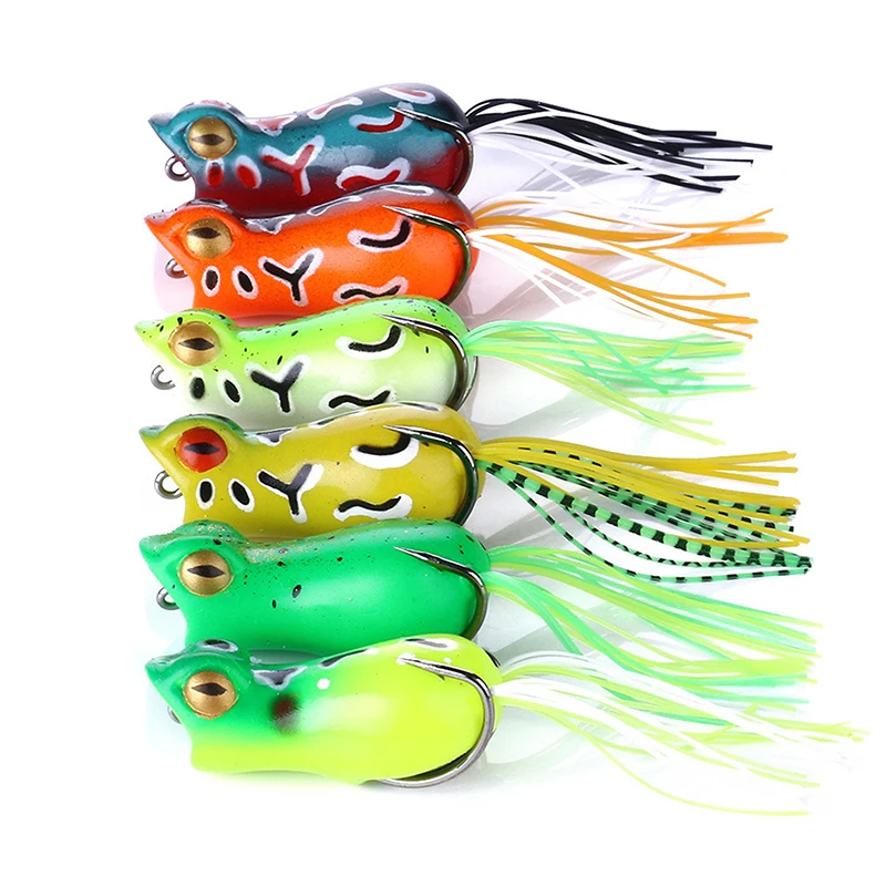 

1pc 7cm 14g Simulation Soft Ray Frog Artificial Minnow Crank Fishing Hooks Popper Wobbler Baits Carp Fish Lures Tackle Tool