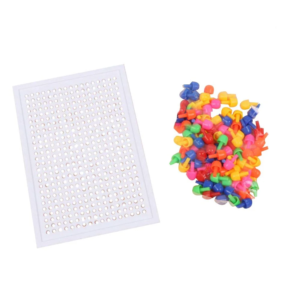 Детские пазлы-мозаики Peg Board трехмерная мозаика в виде грибов