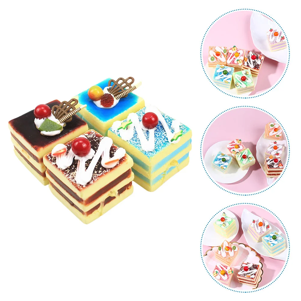 

4 шт. домашний декор десерт фотография Реквизит искусственная еда дисплей Cakey имитация хлеба модель