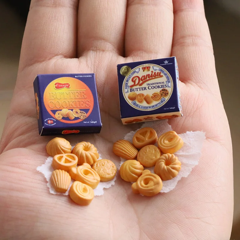 Милые печенья в масштабе 1/12 миниатюрные куклы-Барби для кукольного домика