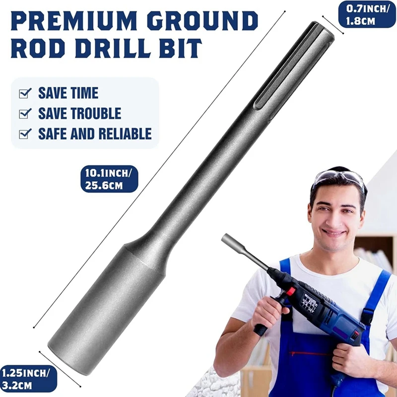 Отвертка заземляющего стержня SDS-MAX для комплекта заземляющей стали 5/8 дюйма и 3/4