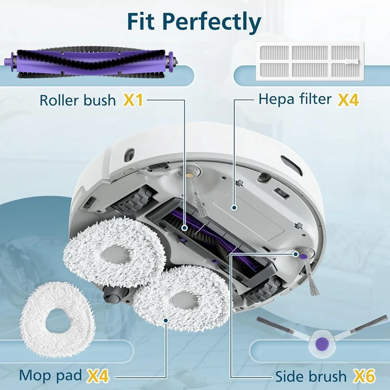 Запчасти для робота-пылесоса Narwal Freo сменные детали фильтры НЕРА накладки швабры
