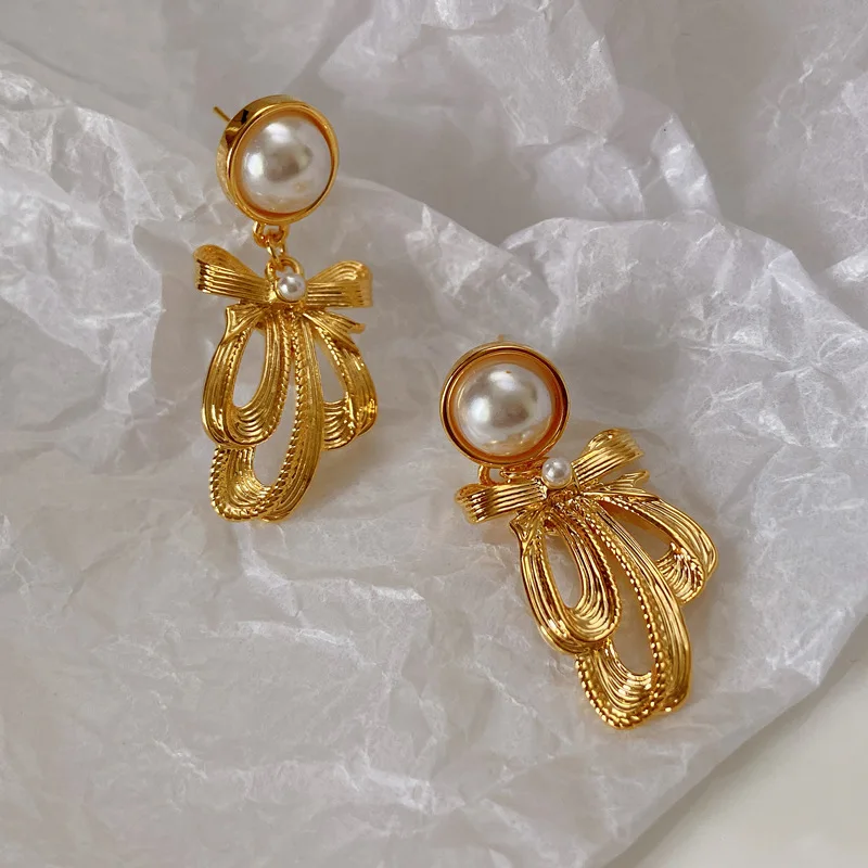 

Earrings Earrings Pearl Bow Eardrops Earrings for Women
