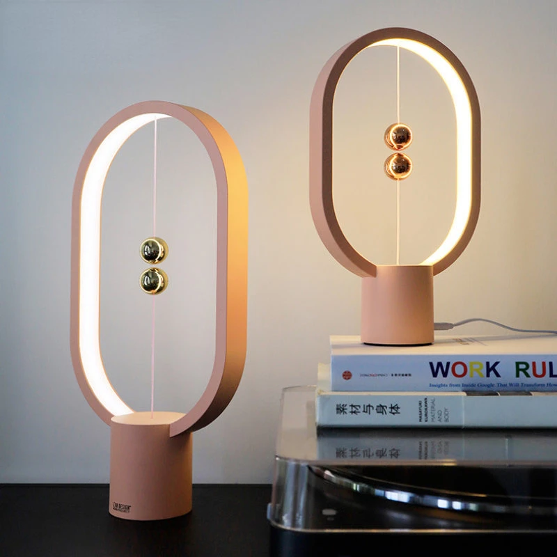 

Dropship USB Rechargeable Hengpro Balance LED Table Lamp Ellipse Magnetic Mid-Air Switch Eye-Care Night Light Touch Control