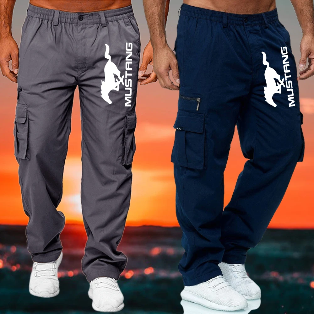 

New Leisure Loose Sports Cargo Pants Bottoms Elastic Men Breathable Training Wear Trousers Joggers Quick-Drying Gym Hiking Pants