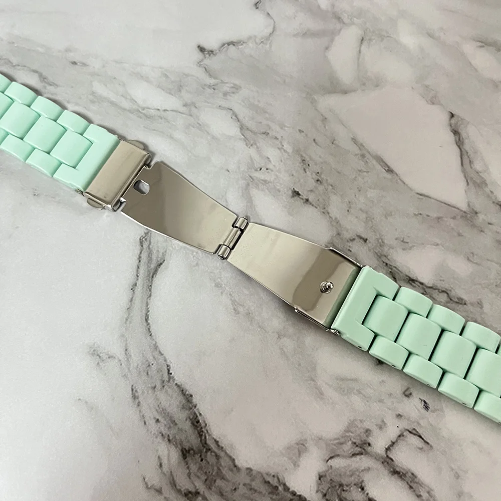 Ремешок для часов Apple Watch 44 мм белый эластичный браслет iWatch 7 SE 6 41 45 40 с бусинами