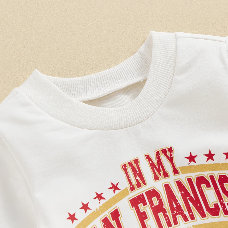 Футбольная Одежда для маленьких мальчиков и девочек свитшот с круглым вырезом