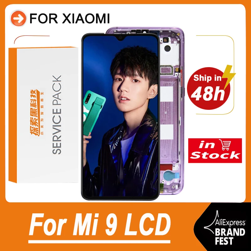 100% Оригинальный 6 39 'ɺMOLED дисплей для замены Xiaomi Mi 9 ЖК-дисплей с сенсорным