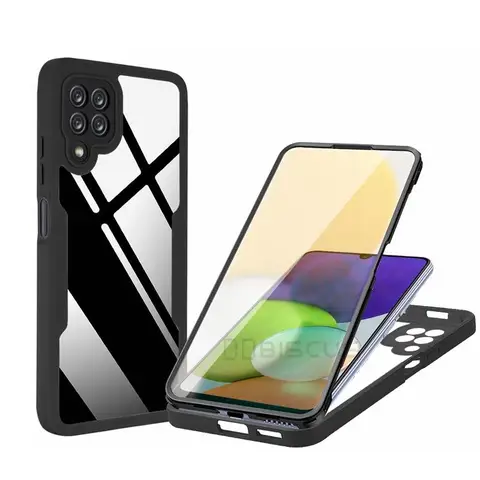 360-градусный чехол для Samsung Galaxy A12 M22 M32 M12 A22S 5G, встроенная защитная пленка для экрана, противоударная SM-A127F M325F M225F A226B