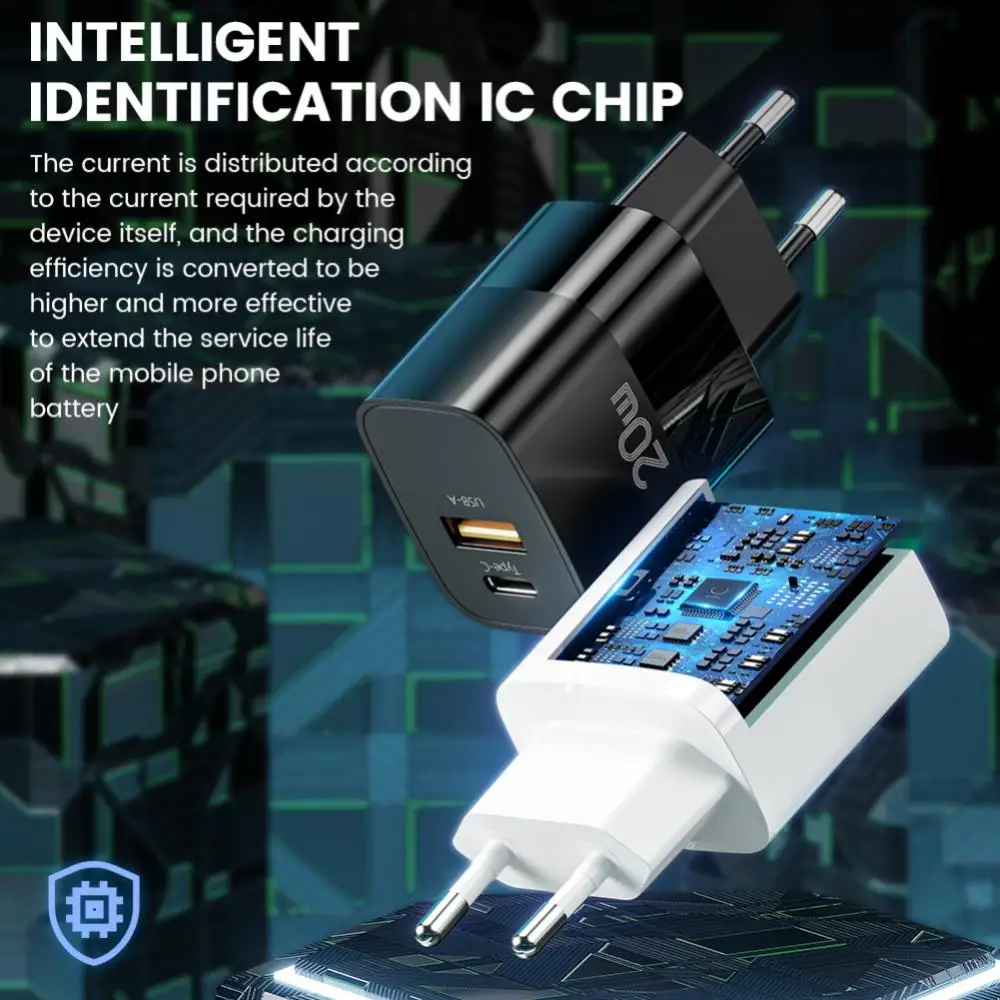 

Fast Charging Charging Adapters Pd 20w Quick Charge Mobile Phones Fast Charger Mini Usb Type C Charger Phone Accessories Mini
