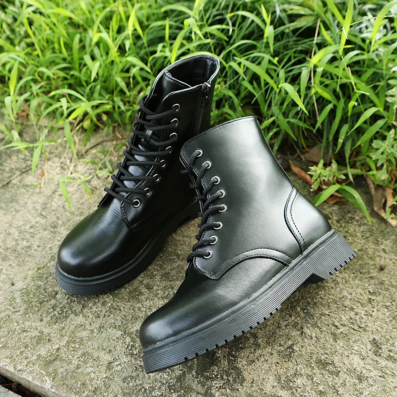 

Женские ботинки 2022, модная обувь для женщин, ботинки на шнуровке, женские новые мотоциклетные ботинки из искусственной кожи, женские ботинк...