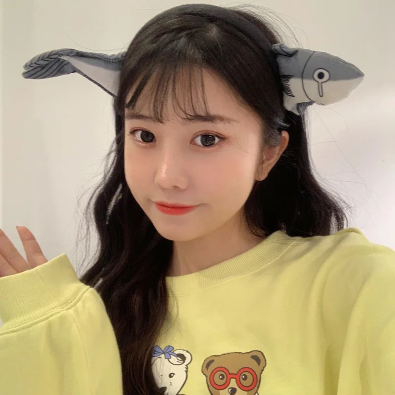 

Kawaii Creativity Carrot Salted Fish Plush Hair Hoop Headband Women Cute Cartoon Anime Peripheral Accessories for Girl Gift