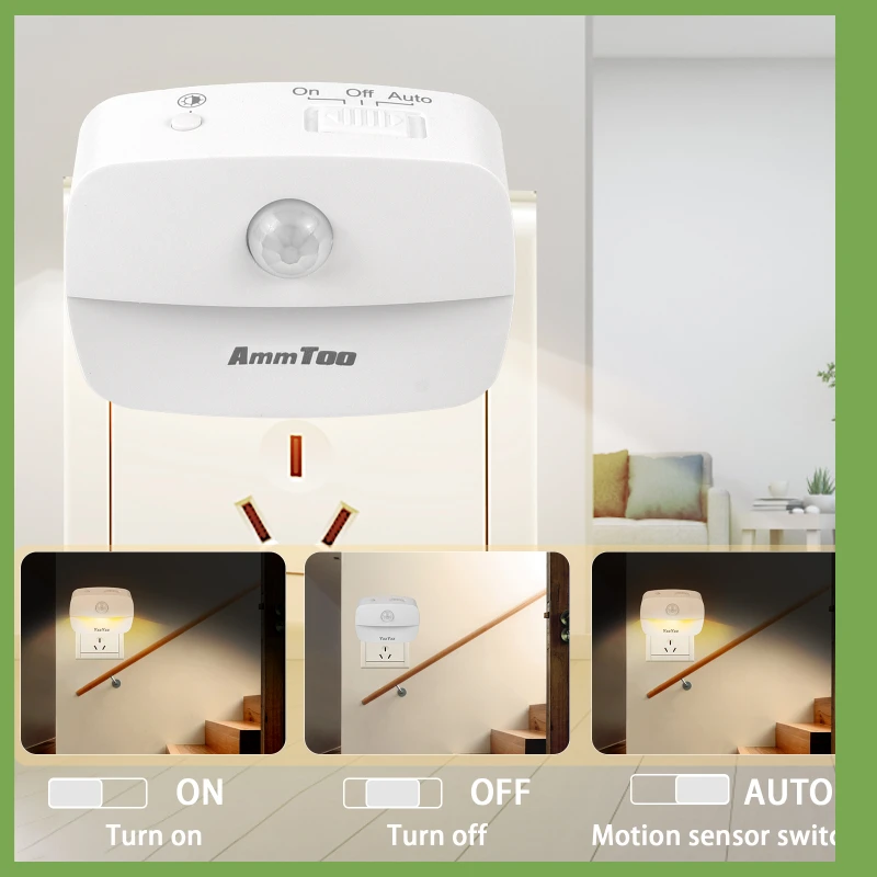 

European Plug LED Night Light PIR Motion Sensor Light Smart Lamp 110V 220V AAA Battery For Bedroom Bathroom Corridor Closet