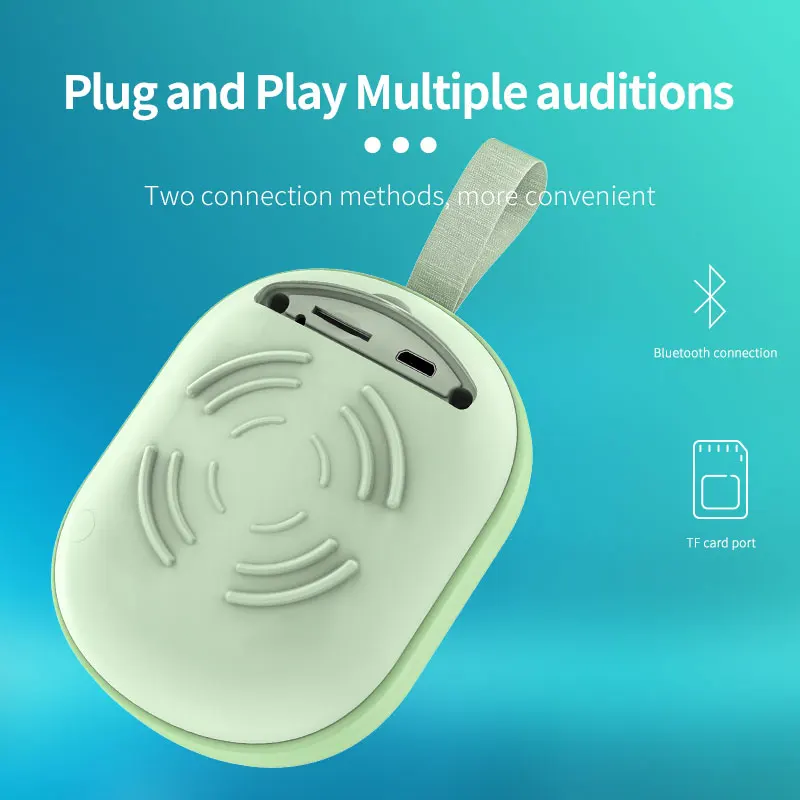 Портативный и маленький Bluetooth-динамик IPX4, водонепроницаемый шнурок, дизайн для путешествий, спорта, совместим с iPhone и Android (art.: 3920c1943ef7f) - 3920c1943ef7f