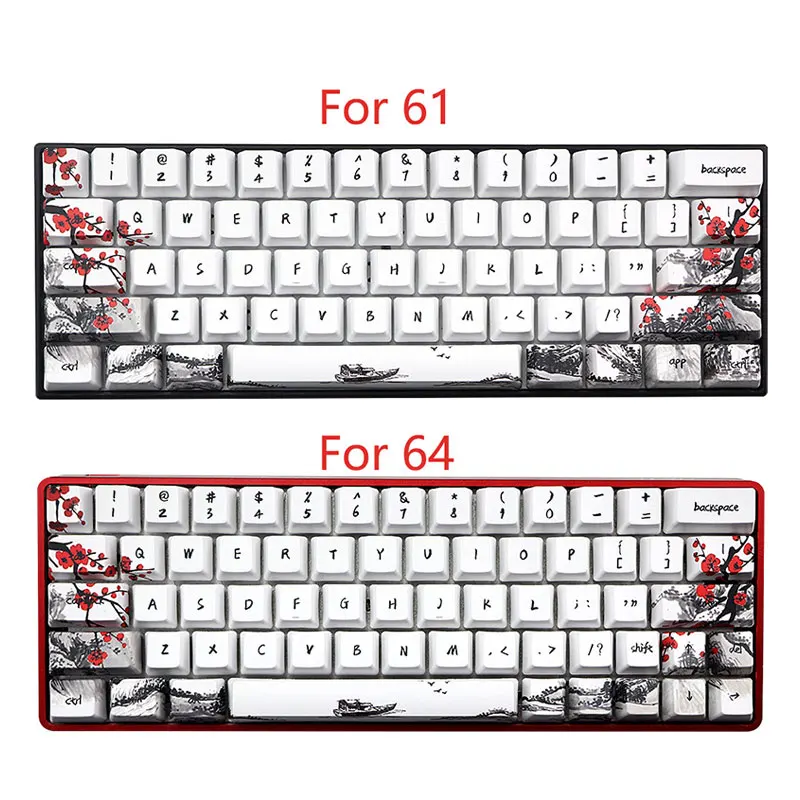 Колпачки для клавиш PBT 71 ключ GH60 GK61 GK64 SK61 Anne Pro сублимационные русские корейские