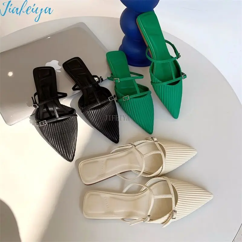 

Fashionable Ladies Mueller Sandals Flat Sandals New Baotou Designer Shoes Fashion Shoes Sandals for Women 2022 Women Sandals