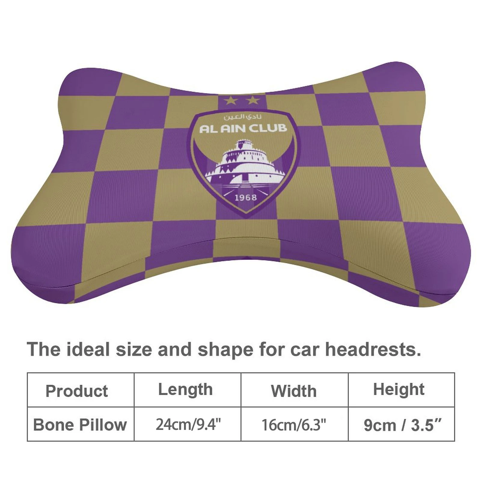 Al Ain FC автомобильная подушка для шеи из пены с эффектом памяти подголовник