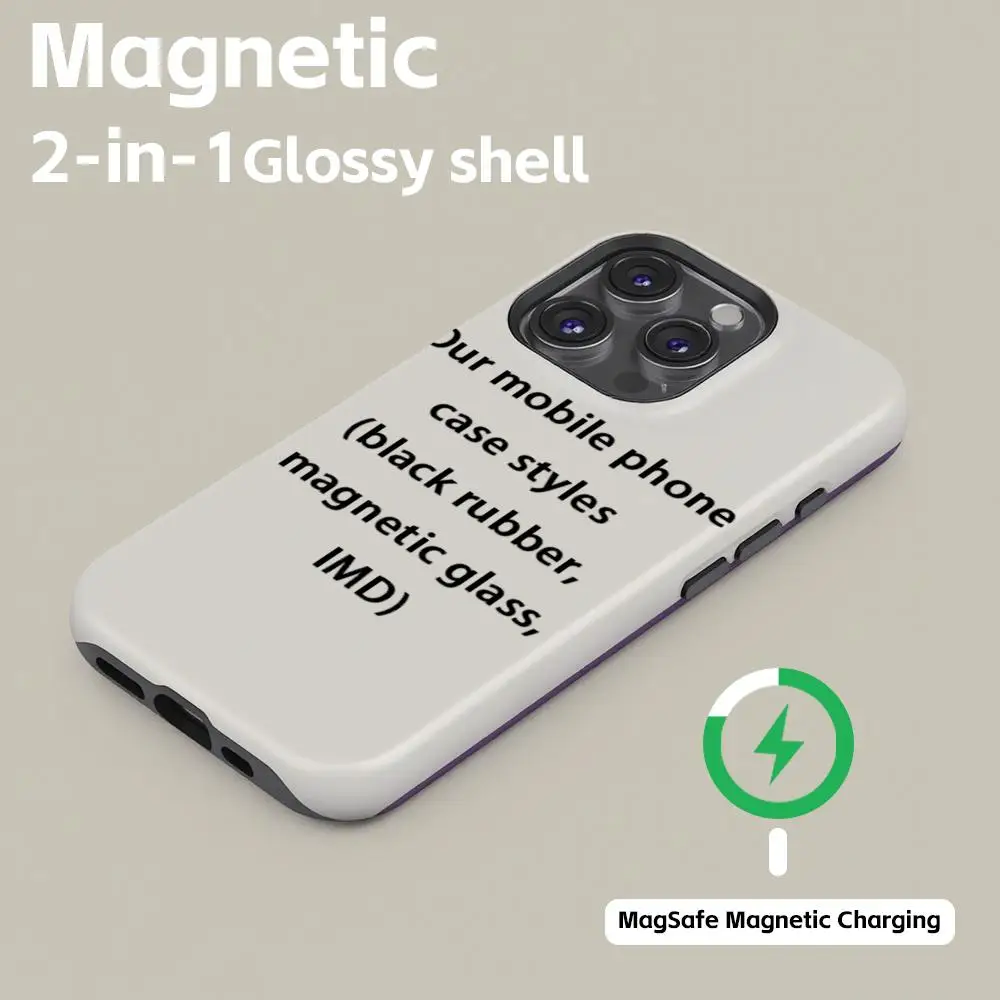 Фото Чехол для телефона heheh магнитный 2-в-1 глянцевый для iPhone 17, 16e, 16, 15, 14, 13, 12, 11 Pro Max, Plus, mini №2