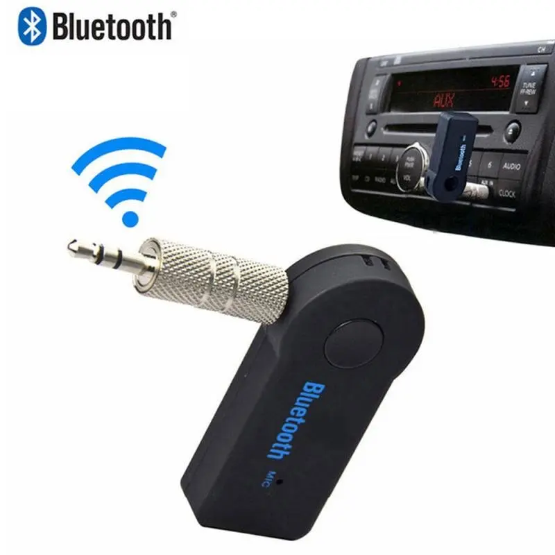 

2 in 1 Wireless Bluetooth Music Audio 4.0 Receiver 3.5mm Streaming Auto A2DP Headphone AUX Adapter Connector Mic Handfree Car PC