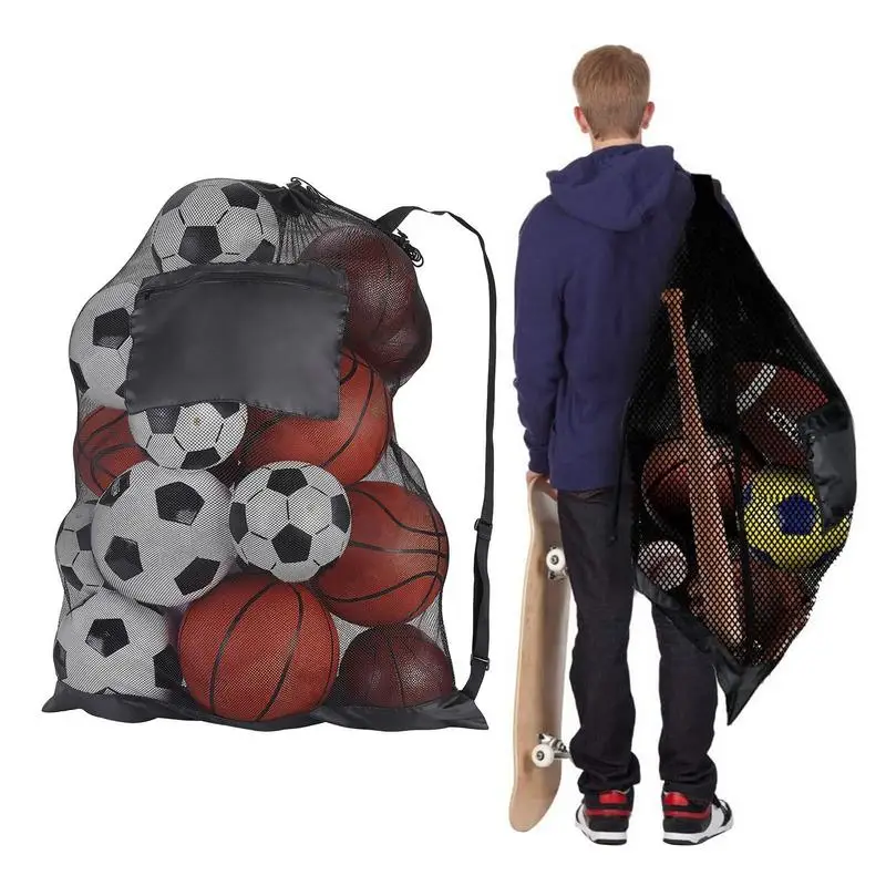 

Drawstring Mesh Bag Portable Football Sport Balls Storage Bags Outdoor Basketball Volleyball Multifunctional Storage Organizer