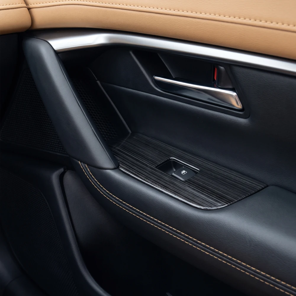 Фото Для Mazda CX-5 2026: Накладка на панель управления стеклоподъемниками, накладка на дверной подлокотник, кнопка подъема стекла, аксессуары для интерьера, наклейки из нержавеющей стали №5