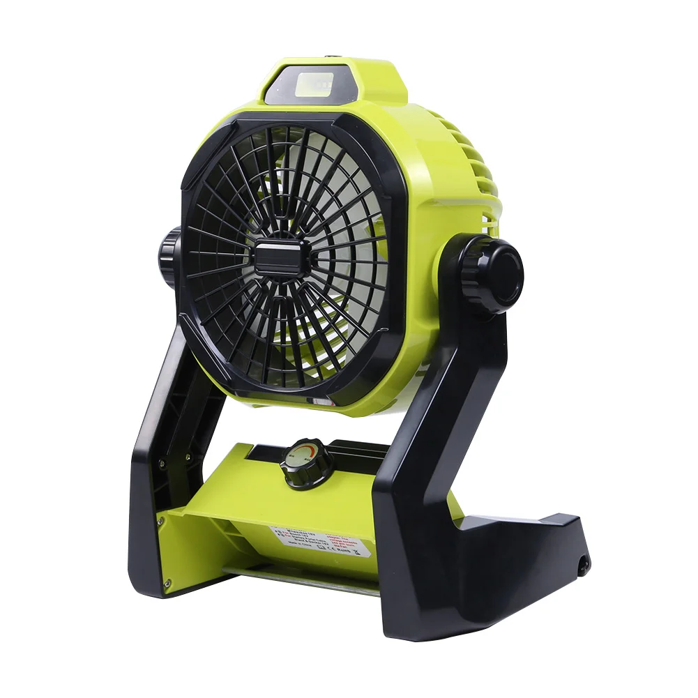 

20w Portable Fan with Light Air Cooler Stepless Adjustment Desktop Fan Safe for Outdoor Camping Supplies Workshop Fan