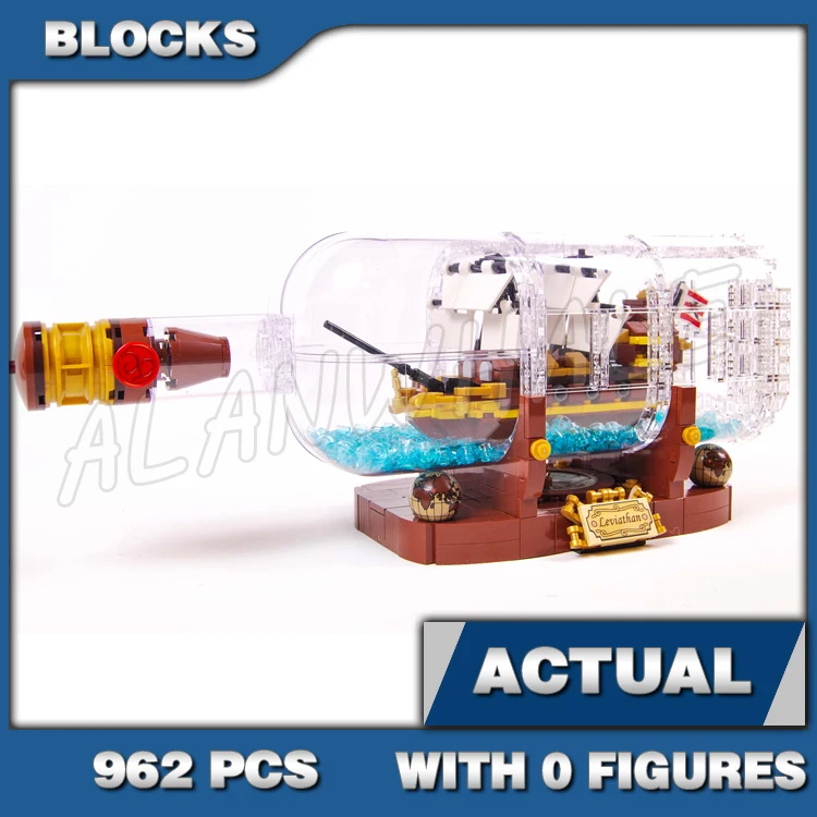 962pcs Ideas Micro Scale Sailing Ship in a Bottle Craftsman 