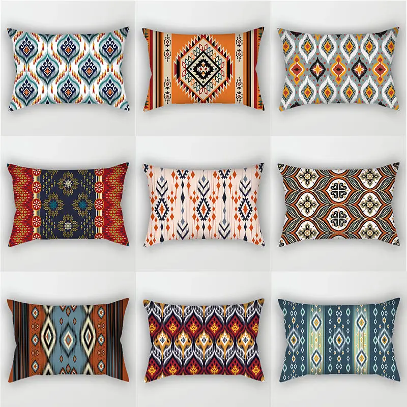 

Abstract Geomet Boho Pillow Covers Decorative Indian Bohemian Pillowcase for Bedroom Garden Chair Pillow Case Sofa Bed 30x50