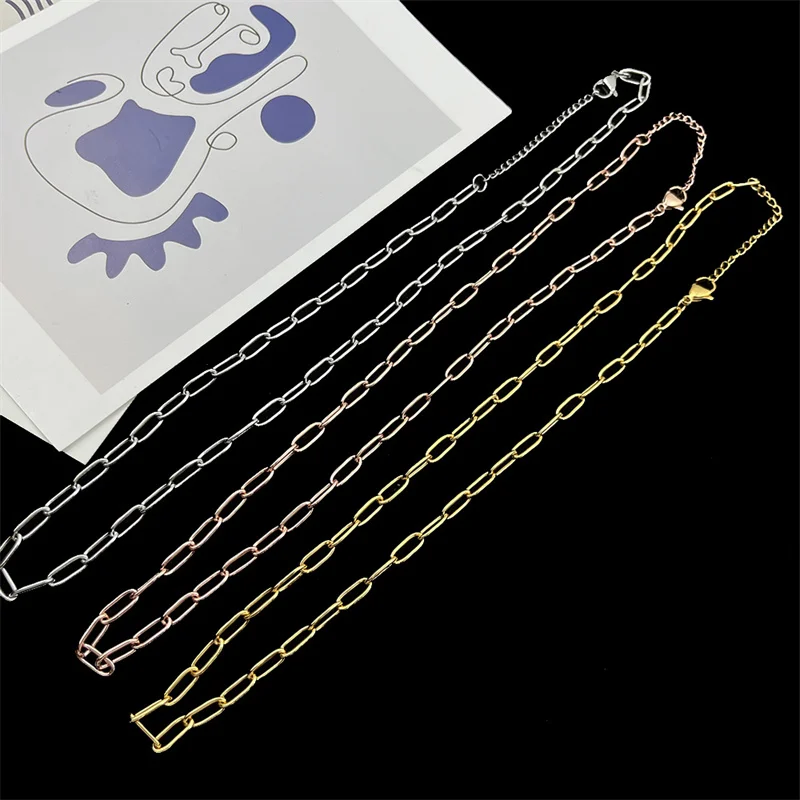 Высококачественные разнообразные цепи на выбор для женщин и мужчин. Ожерелье хип-хоп на шее, модное, из нержавеющей стали. Подарок.