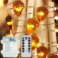 3m 30leds acorn string lights 8 modes battery powered 3d twinkle garlands fairy lamp ip65 waterproof home holiday new year decor
