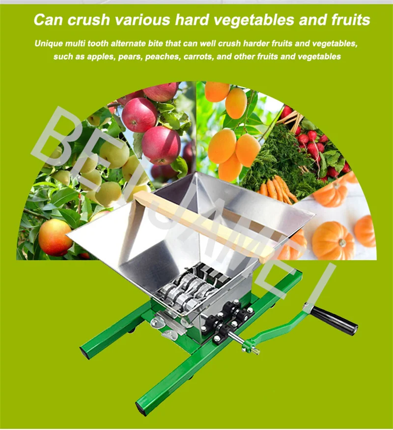 7л мельница для винограда и яблок большой маховик ручная работа из нержавеющей