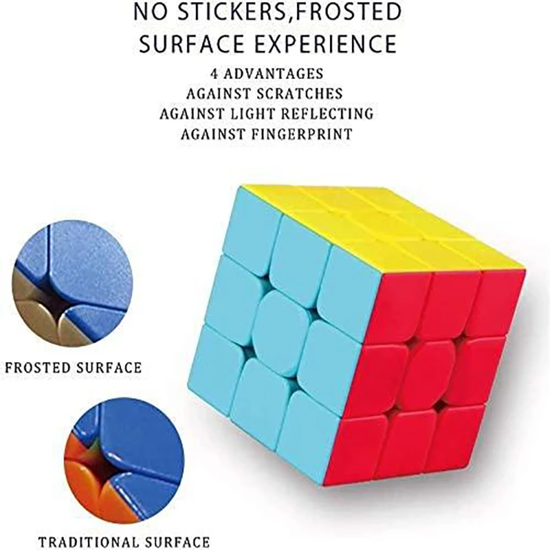 

3x3x3 No Sticker Speed Cube Improve Concentration Responsiveness Memory Educational Jigsaw Puzzle 35mm