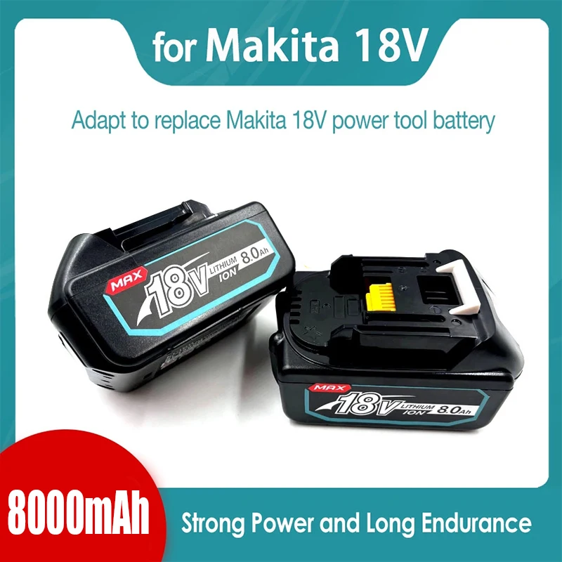 

100% Оригинальный Makita 18 В 8000 мАч перезаряжаемый Электроинструмент Makita Аккумулятор со светодиодом литий-ионный сменный LXT BL1860B BL1860 BL1850