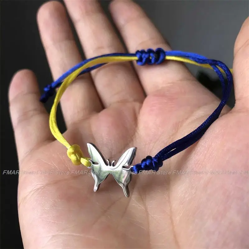 

Stainless Steel Infinity Love UKRAINE Bracelet Butterfly Handcuff Heart Charm Braid Women Men Bracelets Bangles Jewelry Gifts